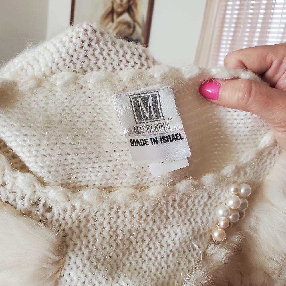 Vintage Rabbit Fur Balloon Sleeve Sweater - Picture 3 of 6